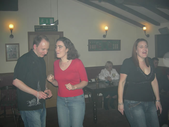 Rob and Sally Griffiths with Rachel on the dance floor
